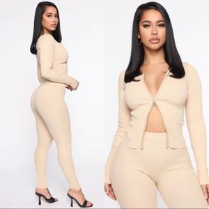 SOLD Fashion nova sweater pant set - Taupe